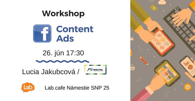 Workshop - Facebook content + Ads - podujatie na tickpo-sk